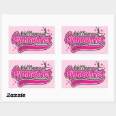Gymnast Split Leap Gymnastiek op maat Rechthoekige Sticker (Vel)