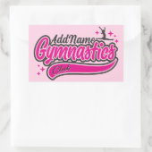 Gymnast Split Leap Gymnastiek op maat Rechthoekige Sticker (Tas)