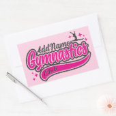 Gymnast Split Leap Gymnastiek op maat Rechthoekige Sticker (Envelop)