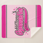 Gymnast Split Leap Gymnastiek op maat Sherpa Deken (Voorkant (horizontaal))