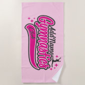 Gymnast Split Leap Gymnastiek op maat Strandlaken (Voorkant)