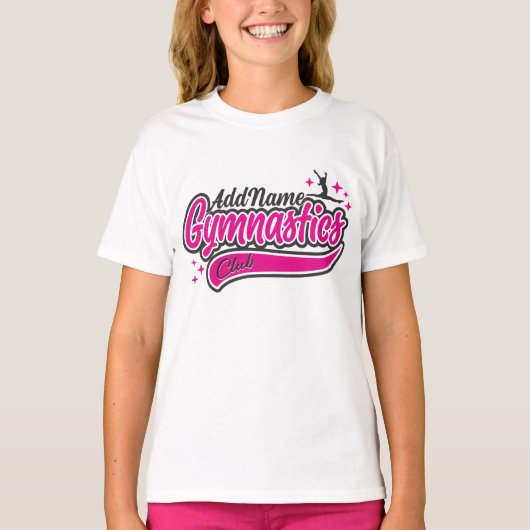 Gymnast Split Leap Gymnastiek op maat T-shirt (Voorkant)