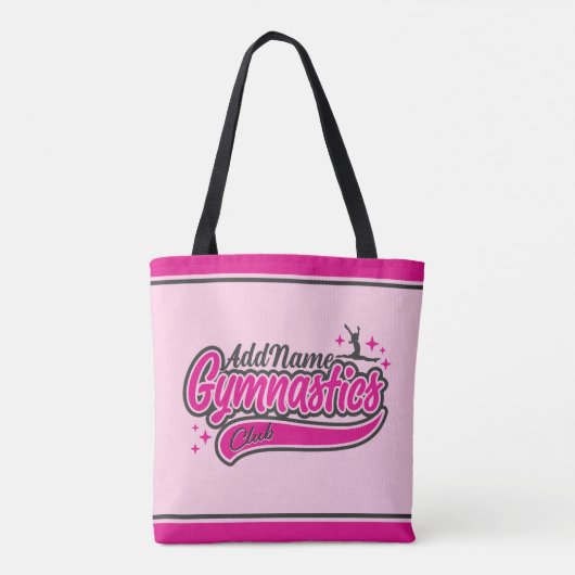 Gymnast Split Leap Gymnastiek op maat Tote Bag (Achterkant)