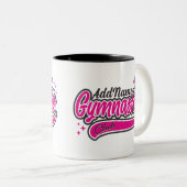 Gymnast Split Leap Gymnastiek op maat Tweekleurige Koffiemok (Voorkant rechts)