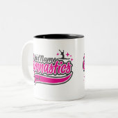 Gymnast Split Leap Gymnastiek op maat Tweekleurige Koffiemok (Voorkant links)