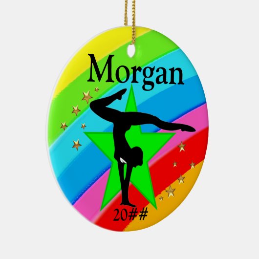 GYMNAST SUPER STAR GEPERSONALISEERD ORNAMENT (Rechts)
