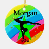 GYMNAST SUPER STAR GEPERSONALISEERD ORNAMENT (Voorkant)