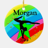 GYMNAST SUPER STAR GEPERSONALISEERD ORNAMENT (Achterkant)