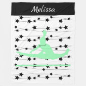 Gymnast Swirling Stars Fleece Deken (Voorkant)