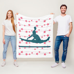 Gymnast Swirling Stars Fleece Deken