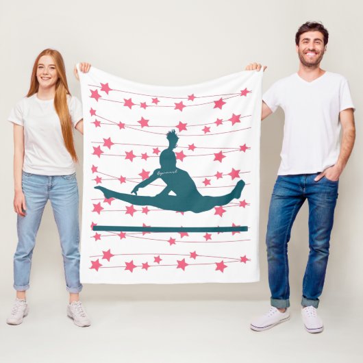 Gymnast Swirling Stars Fleece Deken (In situ)