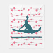 Gymnast Swirling Stars Fleece Deken (Voorkant)