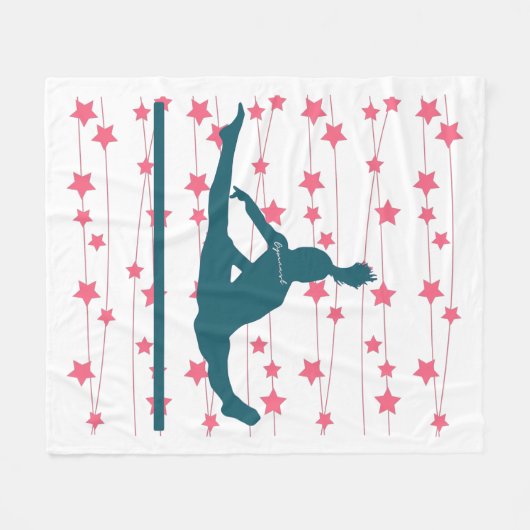 Gymnast Swirling Stars Fleece Deken (Voorkant (Horizontaal))