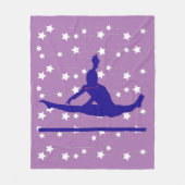 Gymnast Swirling Stars Fleece Deken (Voorkant)