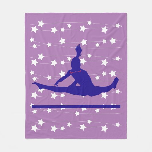 Gymnast Swirling Stars Fleece Deken (Voorkant)