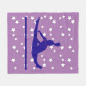 Gymnast Swirling Stars Fleece Deken (Voorkant (Horizontaal))