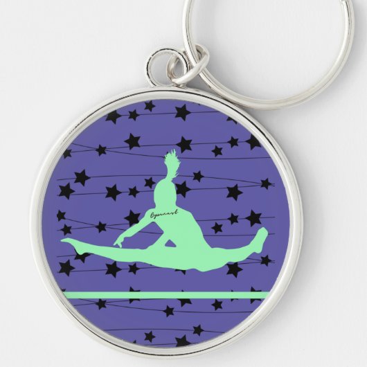 Gymnast Swirling Stars Sleutelhanger (Voorkant)