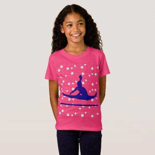Gymnast Swirling Stars T-shirt (Voorkant volledig)