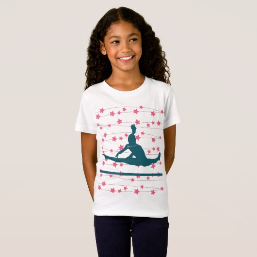 Gymnast Swirling Stars T-shirt (Voorkant volledig)