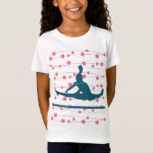 Gymnast Swirling Stars T-shirt (Voorkant)