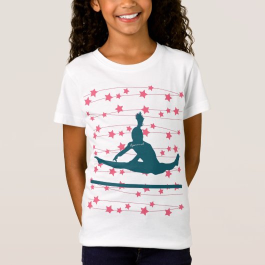 Gymnast Swirling Stars T-shirt (Voorkant)