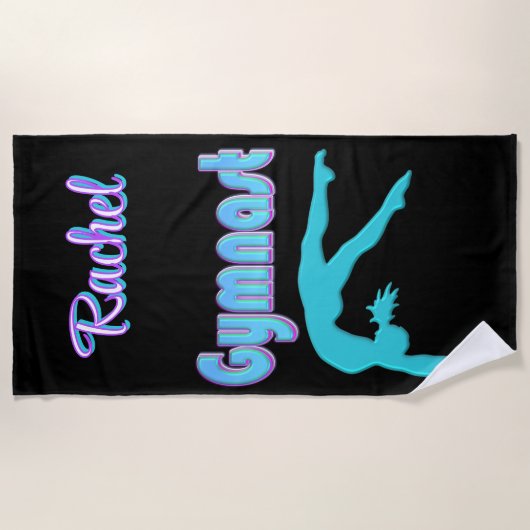 Gymnast Terug Handspring Love to Tumble Strandlaken (Voorkant)