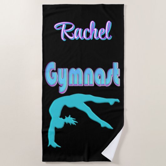 Gymnast Terug Handspring Love to Tumble Strandlaken (Voorkant)