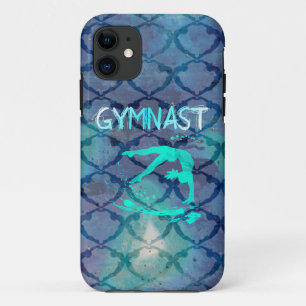Gymnast Tribal Pattern Blue iPhone 11 Hoesje