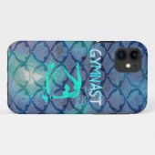 Gymnast Tribal Pattern Blue Case-Mate iPhone Case (Achterkant (horizontaal))