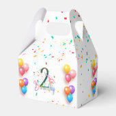 Gymnast-verjaarfeest voor kinderen bedankdoosjes (Achterkant)