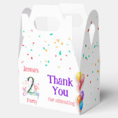 Gymnast-verjaarfeest voor kinderen bedankdoosjes (Geopend)