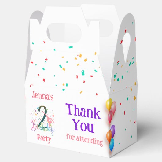 Gymnast-verjaarfeest voor kinderen bedankdoosjes (Geopend)