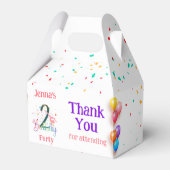 Gymnast-verjaarfeest voor kinderen bedankdoosjes (Voorkant Zijde)