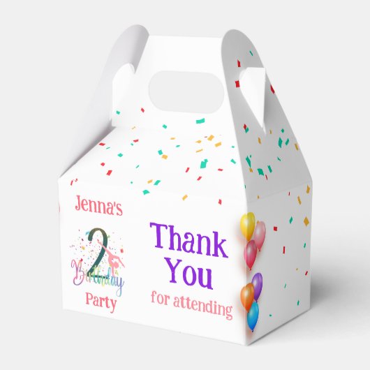 Gymnast-verjaarfeest voor kinderen bedankdoosjes (Voorkant Zijde)