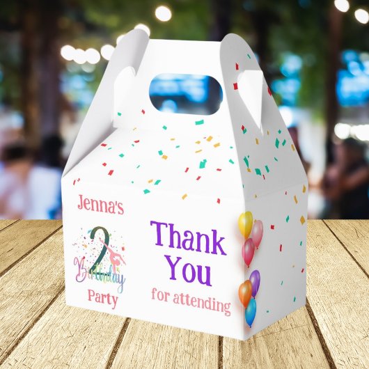 Gymnast-verjaarfeest voor kinderen bedankdoosjes