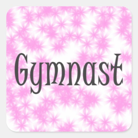 Gymnast Vierkante Sticker (Voorkant)