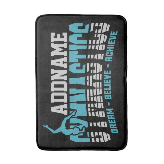 Gymnast VOEGT NAAM Gymnastiek Team Backbend Kickov Badmat (Voorkant Verticaal)