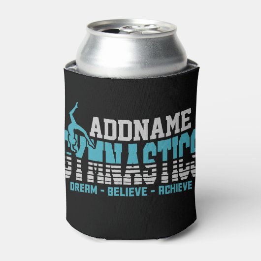 Gymnast VOEGT NAAM Gymnastiek Team Backbend Kickov Blikjeskoeler (Blikje Voorkant)