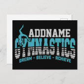 Gymnast VOEGT NAAM Gymnastiek Team Backbend Kickov Briefkaart (Voorkant / Achterkant)