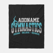 Gymnast VOEGT NAAM Gymnastiek Team Backbend Kickov Fleece Deken (Voorkant)