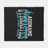 Gymnast VOEGT NAAM Gymnastiek Team Backbend Kickov Fleece Deken (Voorkant (Horizontaal))