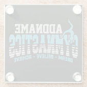 Gymnast VOEGT NAAM Gymnastiek Team Backbend Kickov Glazen Onderzetter (Achterkant)