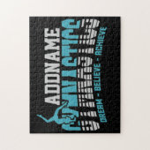 Gymnast VOEGT NAAM Gymnastiek Team Backbend Kickov Legpuzzel (Verticaal)