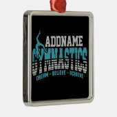 Gymnast VOEGT NAAM Gymnastiek Team Backbend Kickov Metalen Ornament (Rechts)