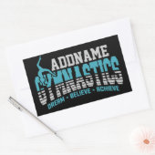 Gymnast VOEGT NAAM Gymnastiek Team Backbend Kickov Rechthoekige Sticker (Envelop)