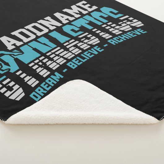 Gymnast VOEGT NAAM Gymnastiek Team Backbend Kickov Sherpa Deken (3/4)