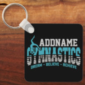 Gymnast VOEGT NAAM Gymnastiek Team Backbend Kickov Sleutelhanger (Voorkant)