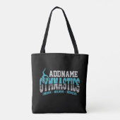 Gymnast VOEGT NAAM Gymnastiek Team Backbend Kickov Tote Bag (Achterkant)