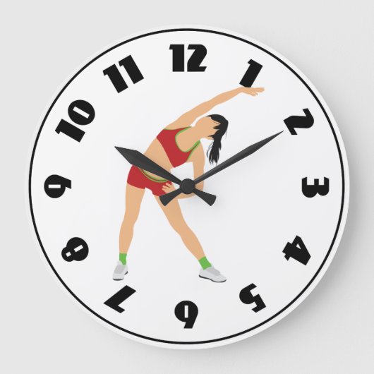 Gymnast Warming Clock Grote Klok (Voorkant)