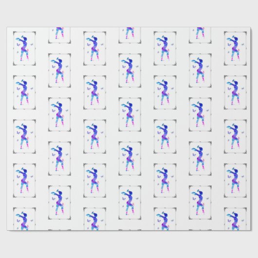 Gymnast Wrapping Paper Cadeaupapier (Vlak)